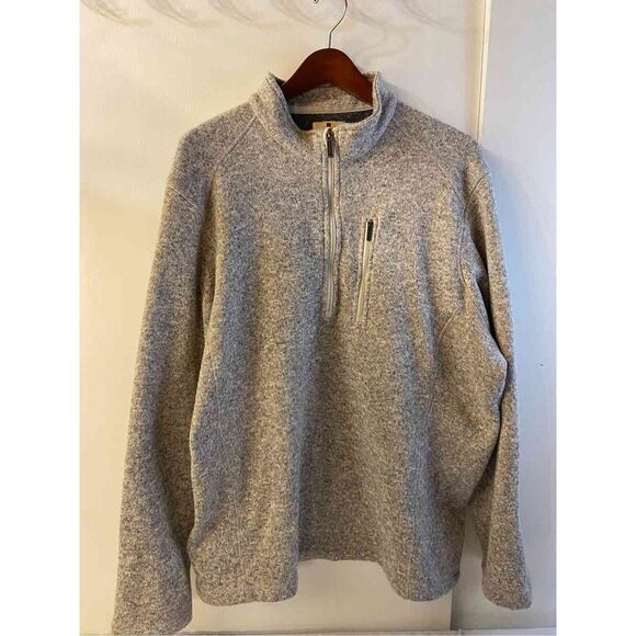 Woolrich 1/4 zip pullover fleece sweater top gray Xl? rn# 137013 - Picture 1 of 7